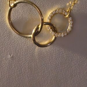 Source Unknown Gold and Silver Circle Necklace
